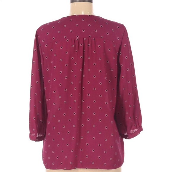 Elle size large burgundy floral top - Picture 3 of 4